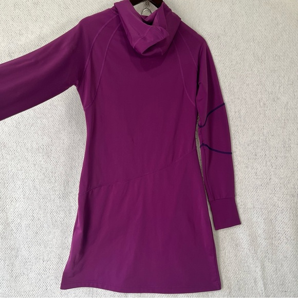 Title Nine Hooded Regulator Dress S Purple Activewear Stretchy Quarter Zip Sport - Picture 15 of 16